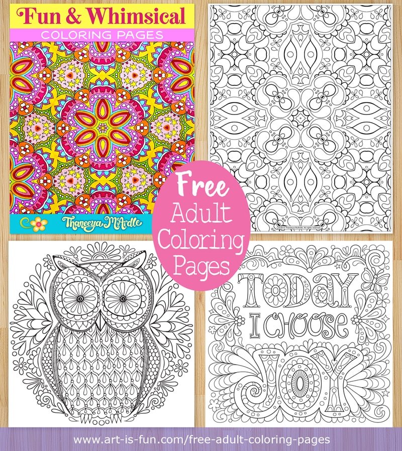 Free Adult Coloring Pages — Art is Fun